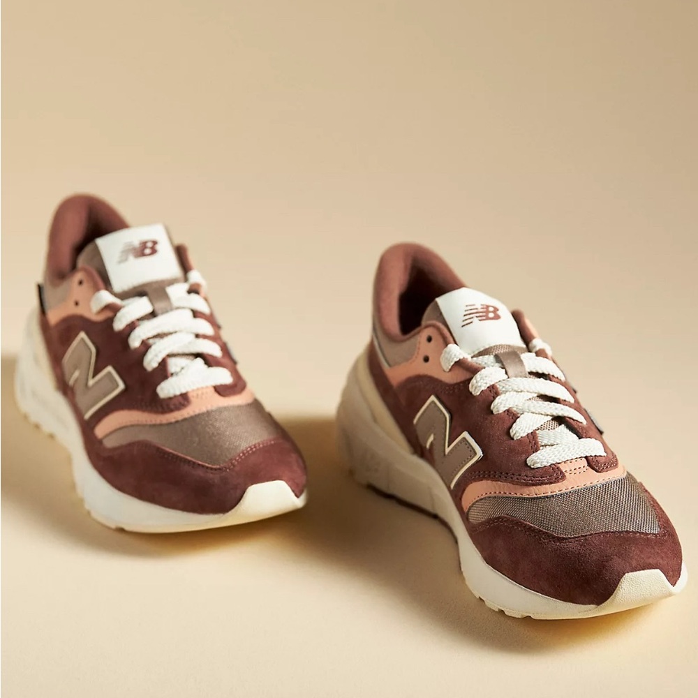 New Balance Women's 997R Sneakers in brown/beige/pink